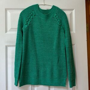 Really cute, long sleeved SO green sweater - gently used